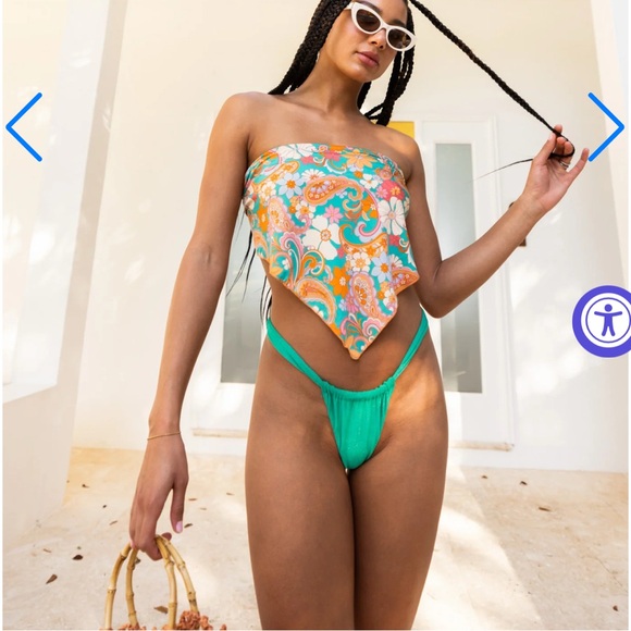 Skatie “Bobbi” Bikini Bottoms | True Green | Size M | Adjustable - Picture 9 of 9